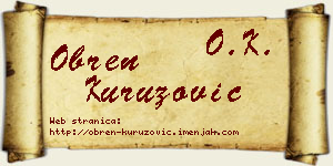 Obren Kuruzović vizit kartica
